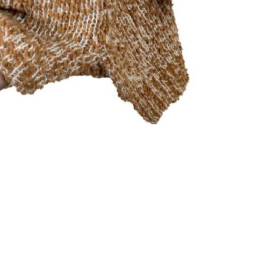 Sun & Shadow | Carmel Brown & Cream Boxy Sweater Size Large - Picture 4 of 8